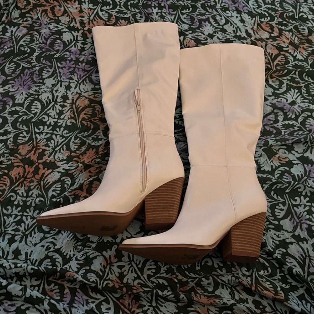 Oasis Society cream Knee-High Boots us7.5